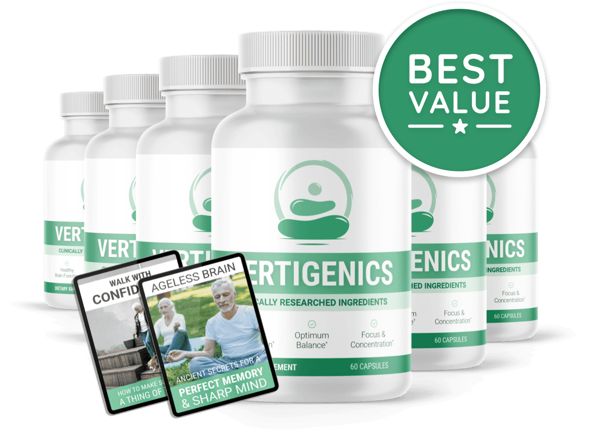 Six bottle package of Vertigenics